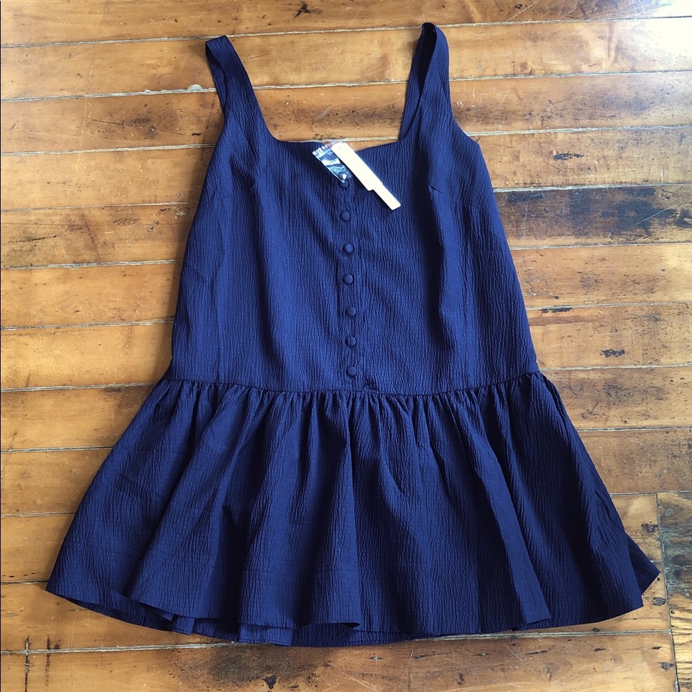 Anthropologie navy mini dress